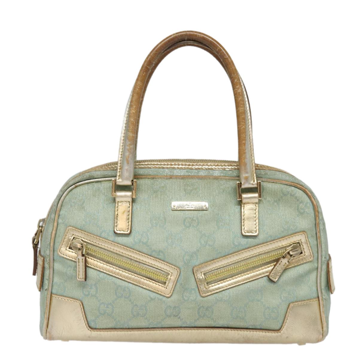 Gucci Bowling Blue Canvas Handbag (Pre-Owned) Size ONE SIZE - 1 Thumbnail