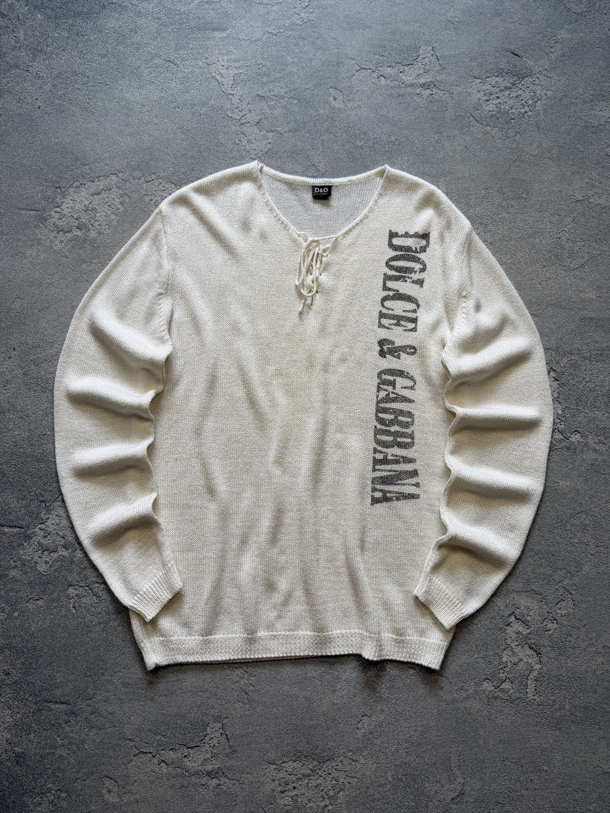 Vintage Y2K Big Logo Dolce Gabbana Sweater Avant Garde 90’s