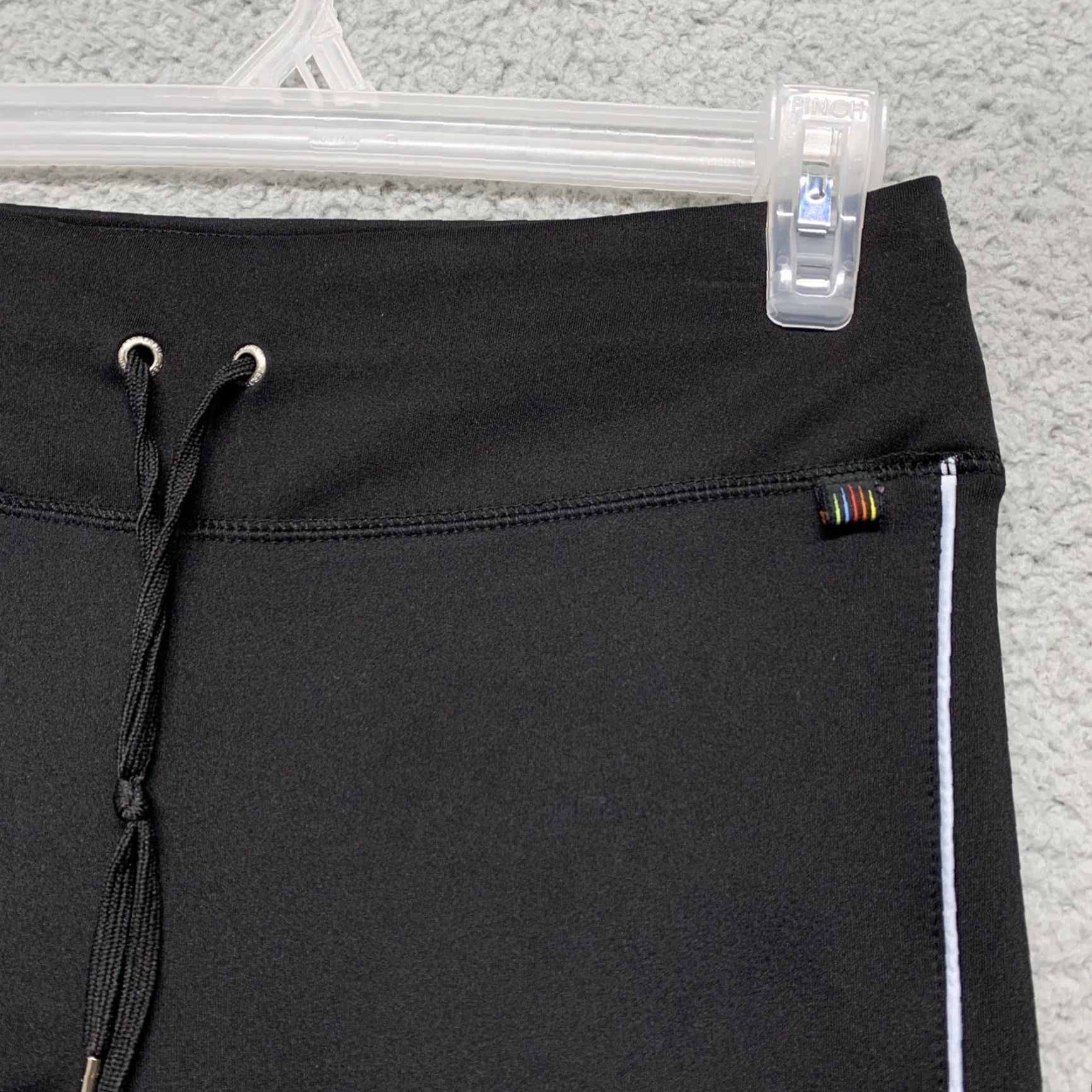 Vintage ZX Sport Women’s Capri Athletic Pants Sz S Black White Stripe Stretch Drawstring Size 28" / US 6 / IT 42 - 7 Thumbnail