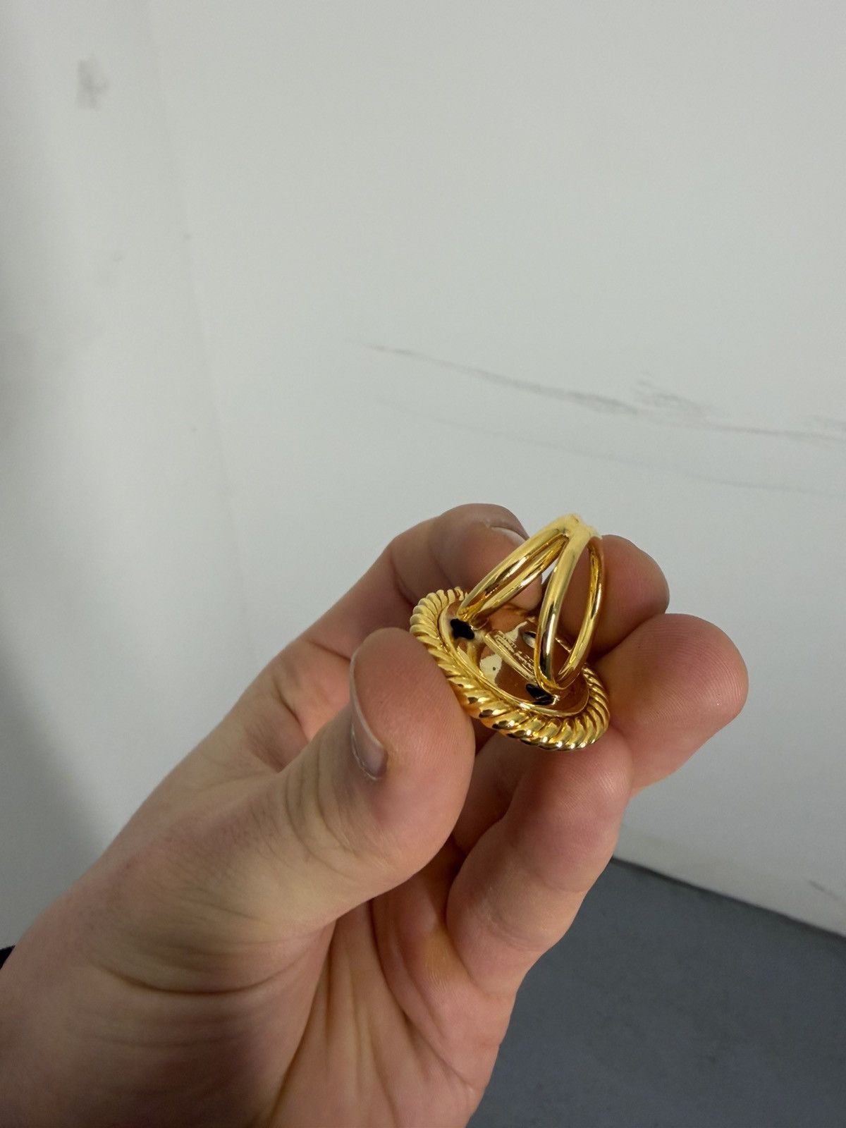 Salvatore Ferragamo Vintage Salvatore Ferragamo Image Gold Plated Ring Size ONE SIZE - 5 Thumbnail