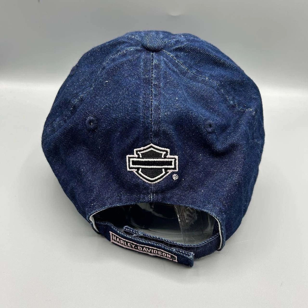 Harley Davidson Harley Davidson Motorcycles Women Denim Strap Back Cotton Size ONE SIZE - 7 Thumbnail