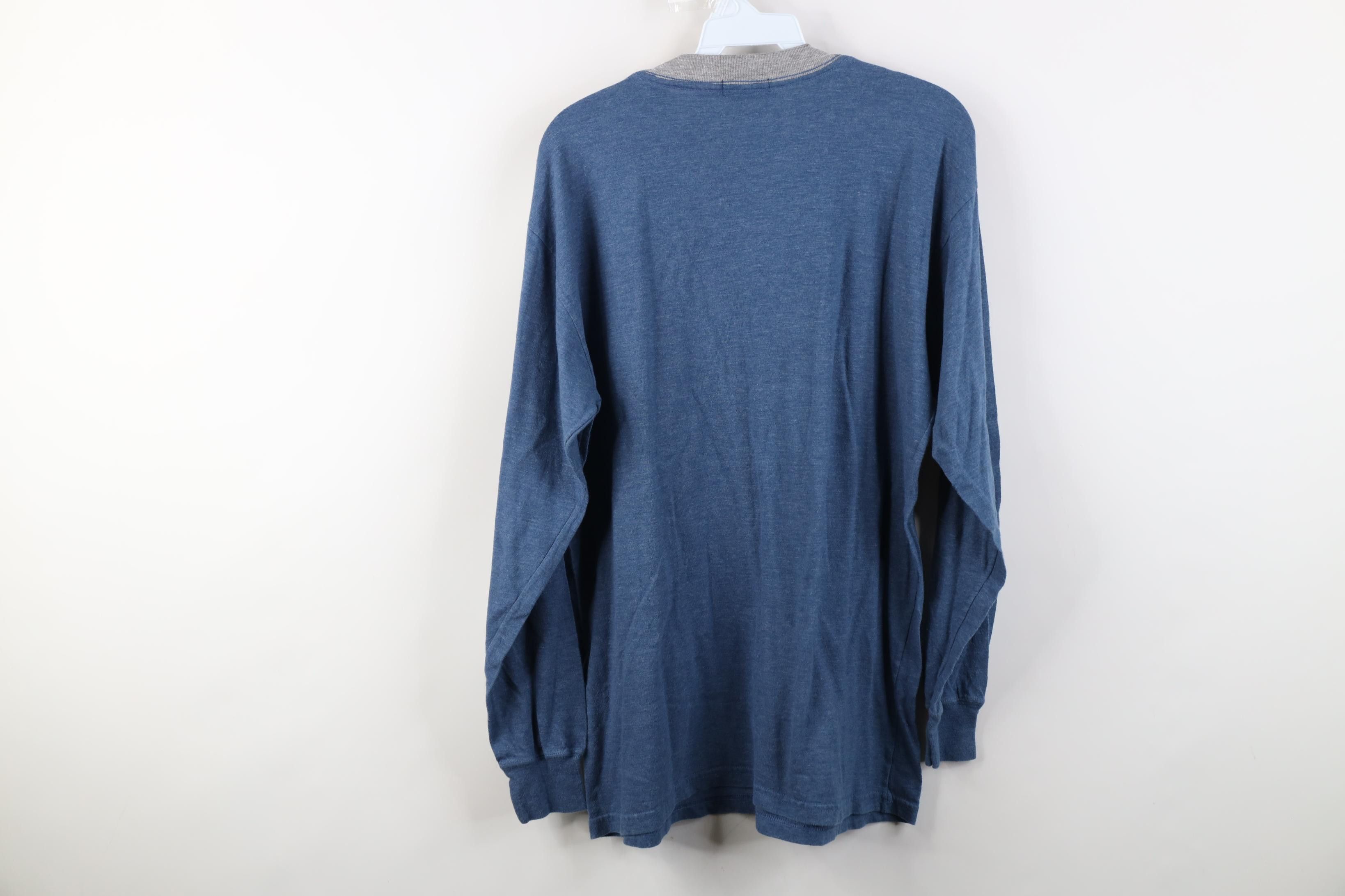Vintage Vintage 90s Streetwear Blank Jersey Knit Long Sleeve T-Shirt Size US M / EU 48-50 / 2 - 9 Thumbnail