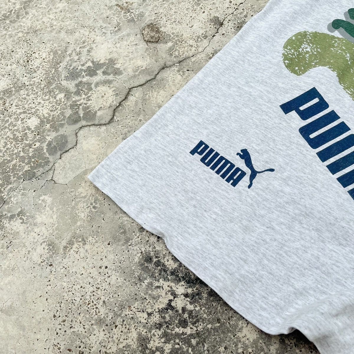 Puma Vintage 90s Puma Made In Usa Nice Print Out Design Tee Rare Size US M / EU 48-50 / 2 - 3 Thumbnail