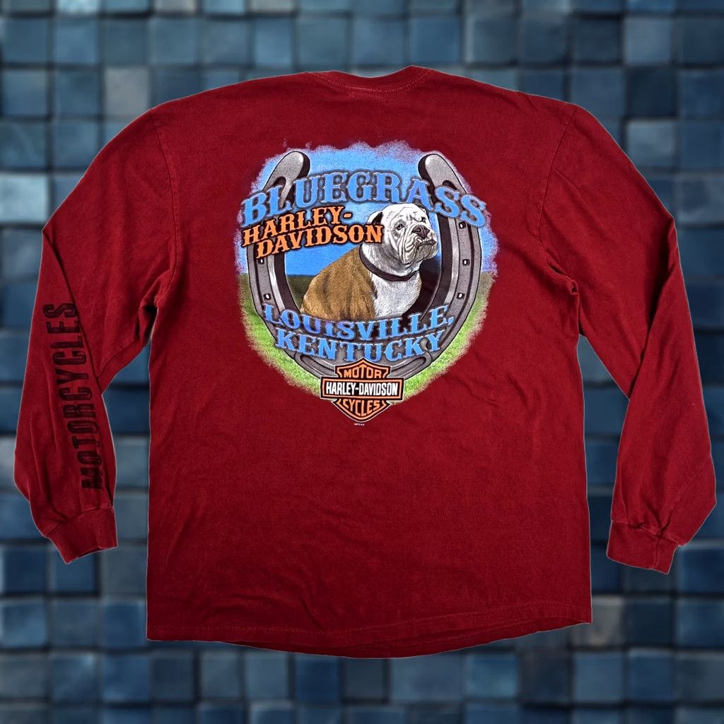 Harley Davidson Harley-Davidson Bluegrass Louisville KY English Bulldog Shirt Men XL Motorcycle Shirt Size US XL / EU 56 / 4 - 1 Thumbnail