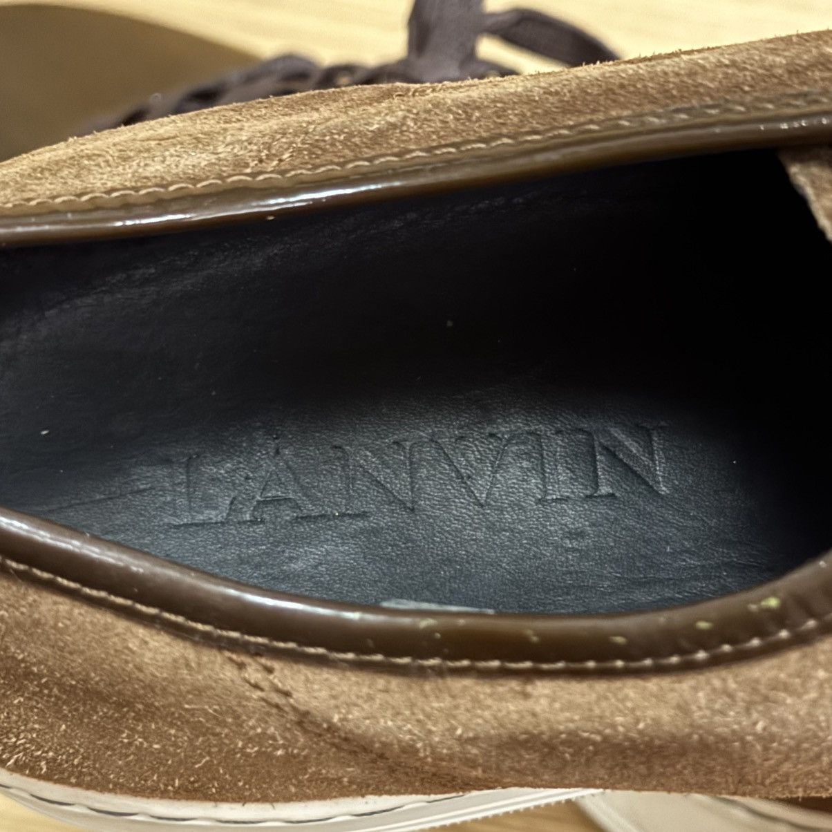 Lanvin Lanvin DBB1 Brown Suede Leather Sneakers Mens UK12/US13 Size US 13 / EU 46 - 7 Thumbnail