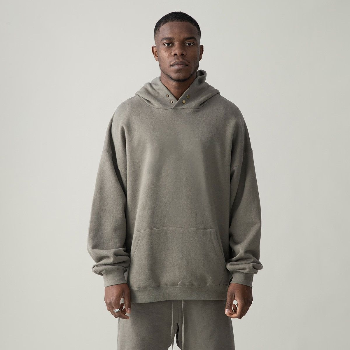 Japanese Brand Fleece-lines Snap Collar Hoodie Size US M / EU 48-50 / 2 - 1 Thumbnail