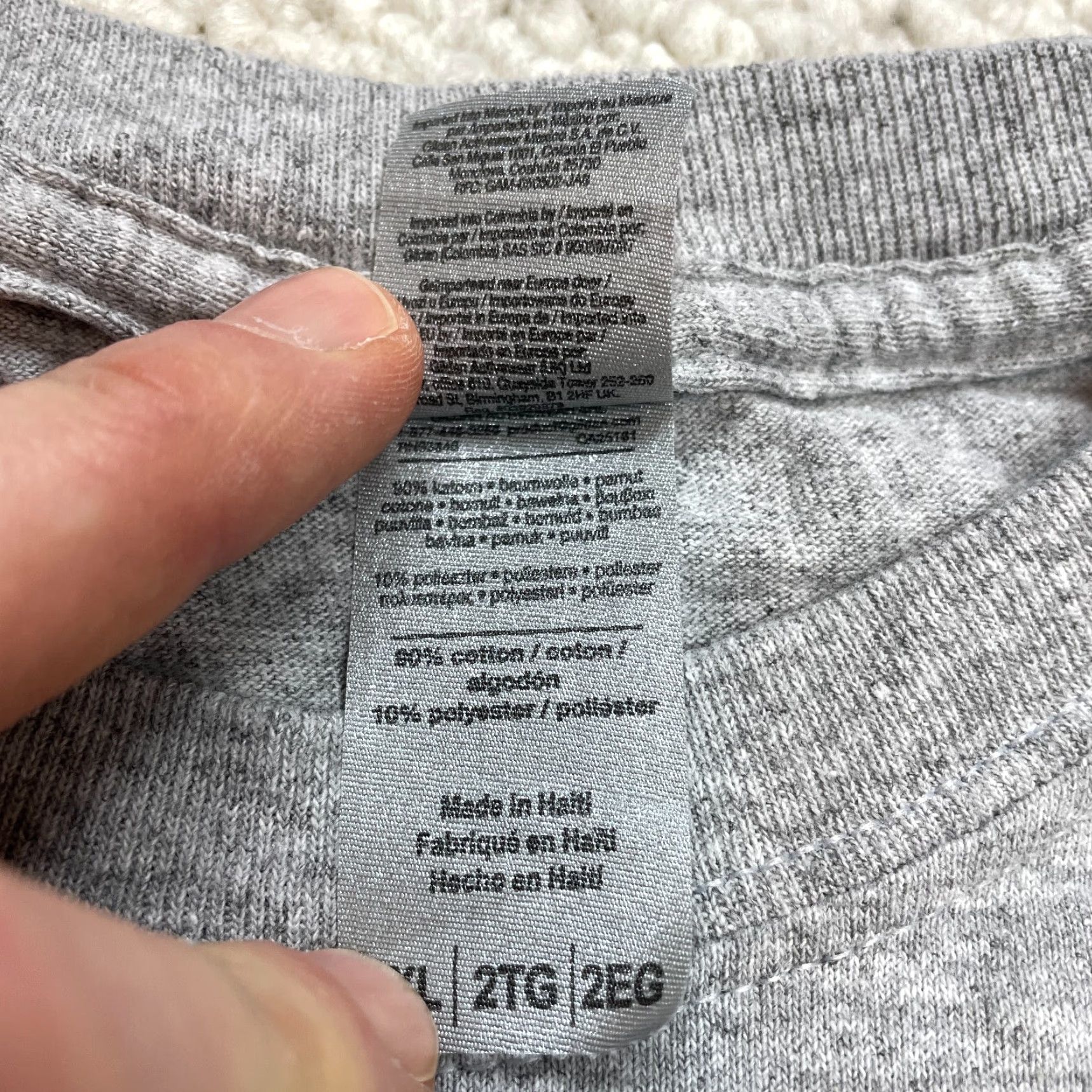 Gildan Gildan Heavy Cotton Shirt Mens 2XL Gray T-Shirt" Size US XXL / EU 58 / 5 - 5 Thumbnail