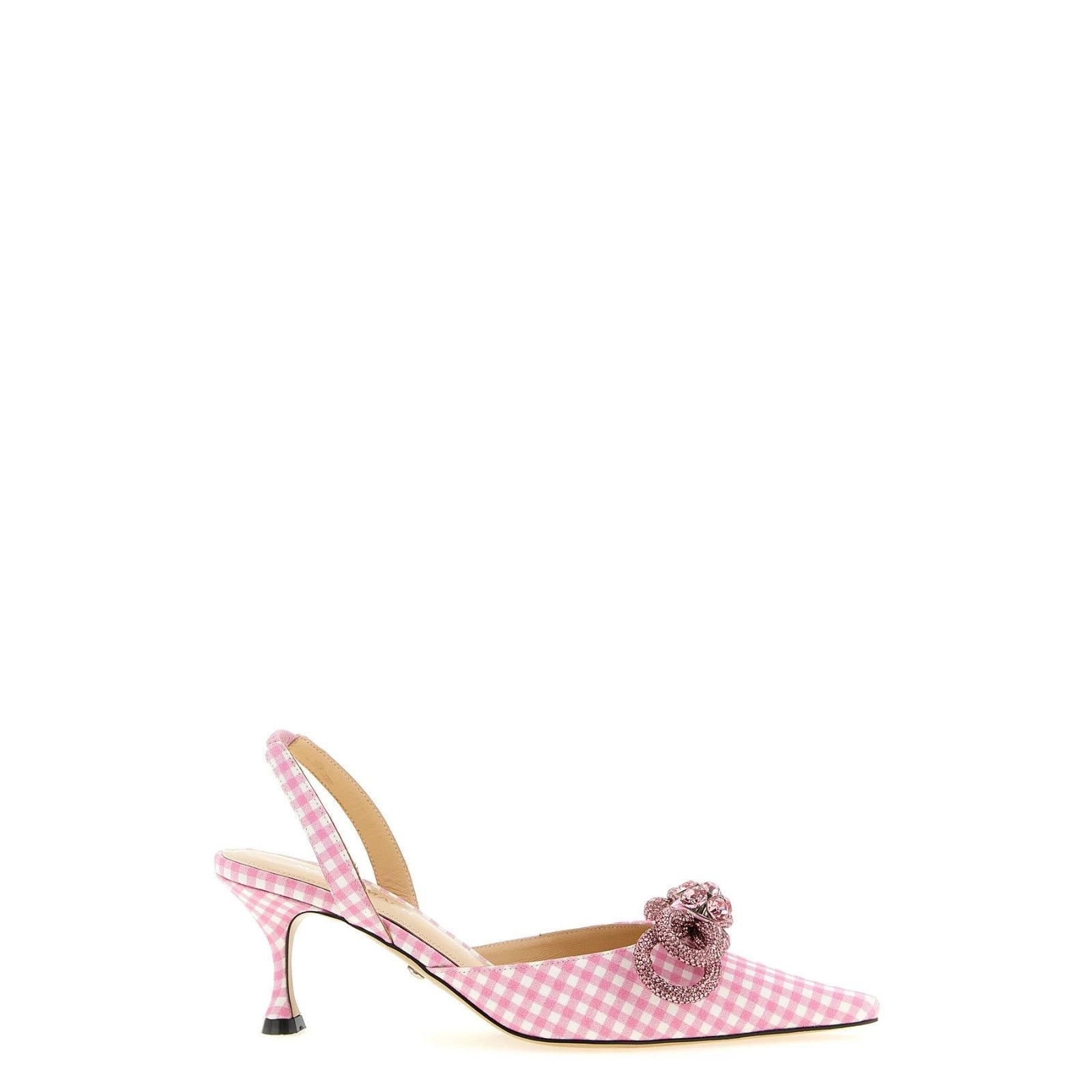 MACH & MACH MACH & MACH Double Bow Check Pink 65mm Heel Pumps New & Auth Size US 8.5 / IT 38.5 - 1 Thumbnail
