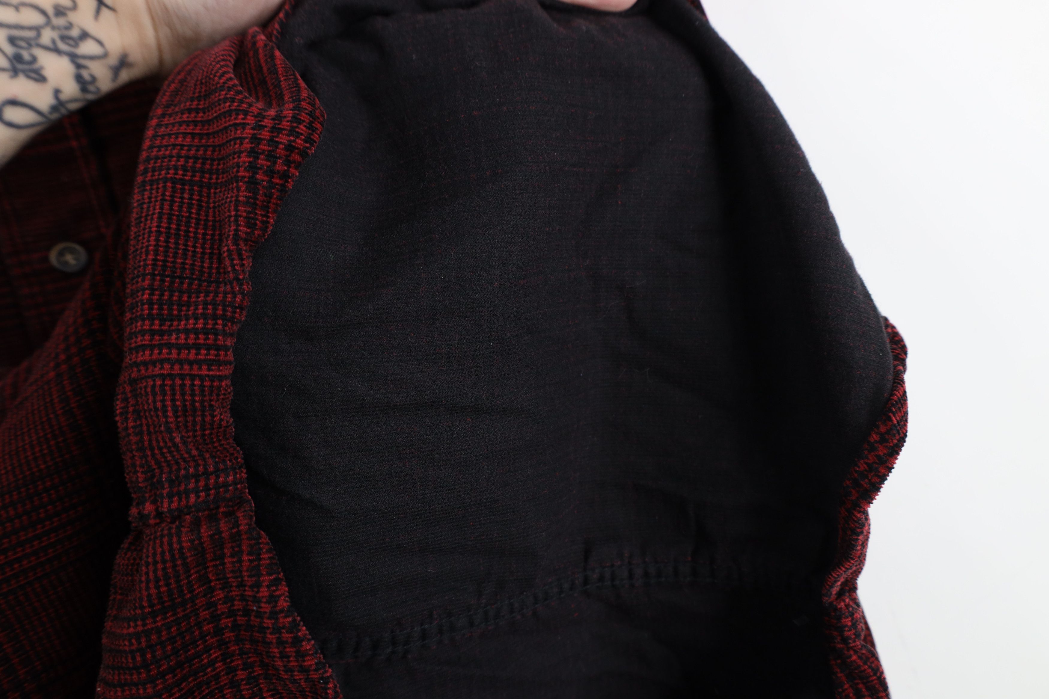Vintage Vintage 90s Streetwear Houndstooth Corduroy Button Shirt Size US XL / EU 56 / 4 - 9 Thumbnail