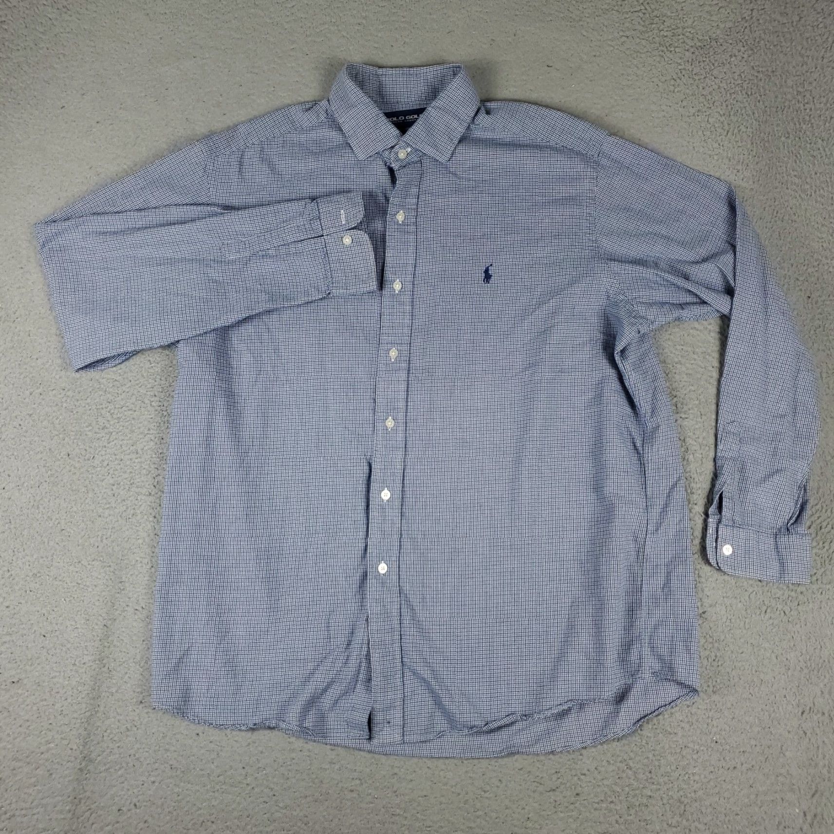 Ralph Lauren Ralph Lauren Shirt Mens XL Blue Pony Casual Button Up Long Sleeve - Orange Cotton Plaid Size US XL / EU 56 / 4 - 3 Thumbnail