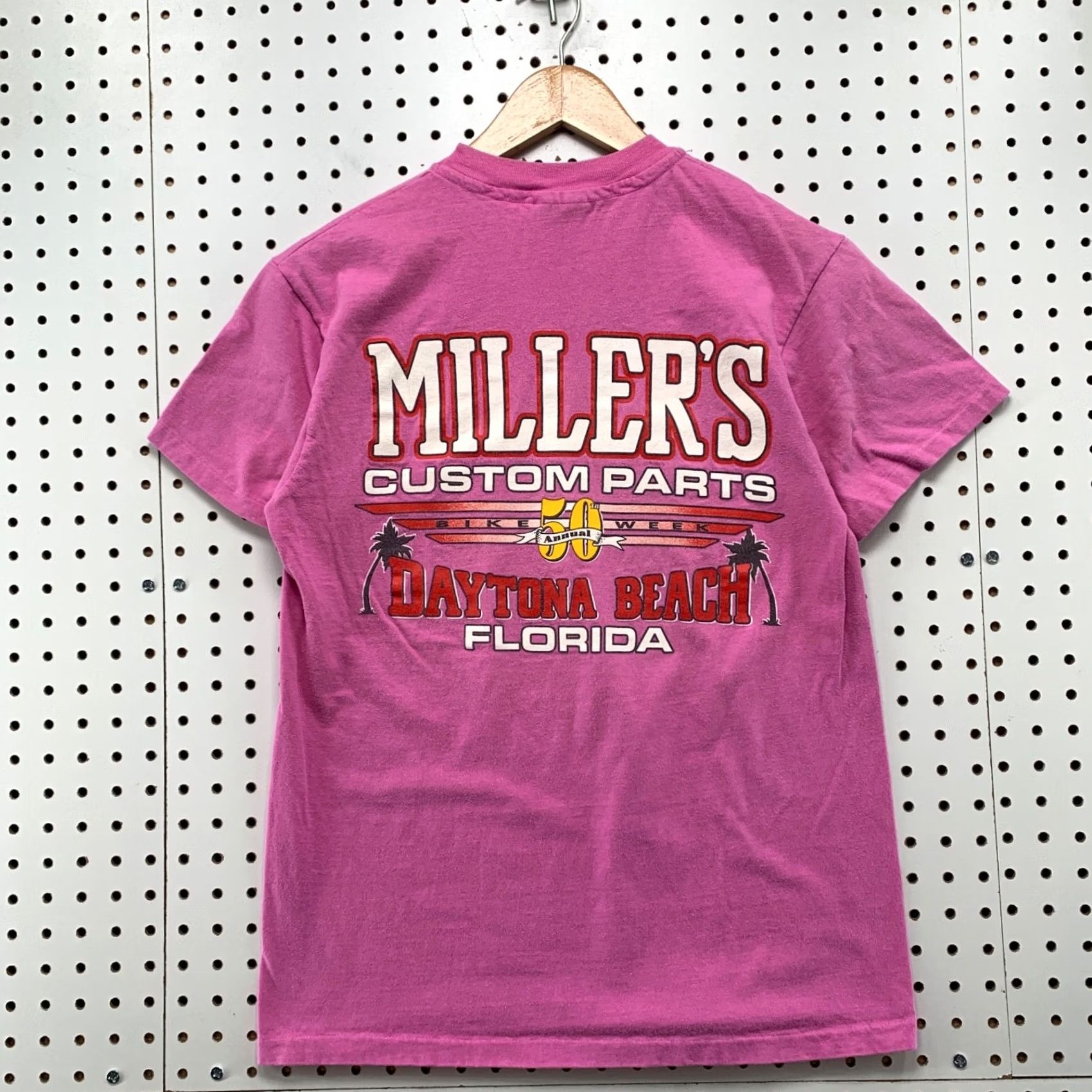 Hanes Vintage 90s Daytona Bike Week Adult M Fits Small Pink Sing Stitch 1991 Florida Size US S / EU 44-46 / 1 - 2 Thumbnail