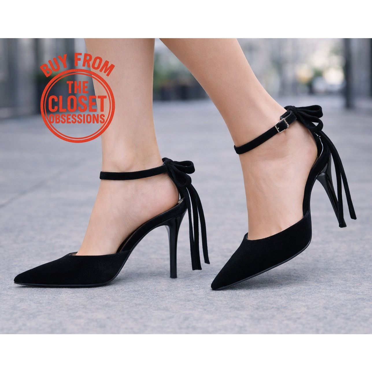 Zara ZARA Black Bow Pointed Heels NWT (Size 9) Size US 9 / IT 39 - 2 Thumbnail