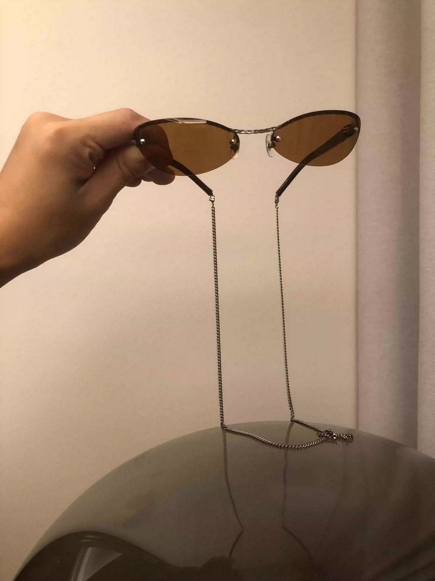 Jean Paul Gaultier Jean Paul Gaultier Necklace Sunglasses AmberBrown-2505 Size ONE SIZE - 4 Thumbnail