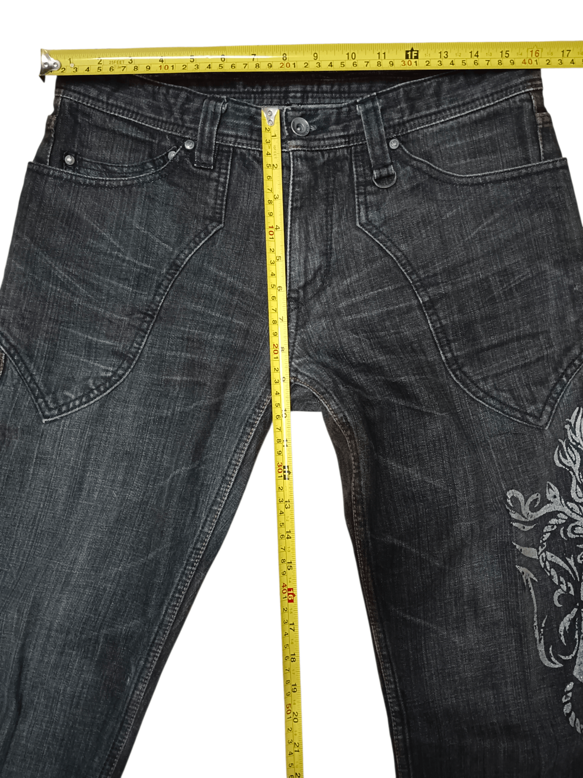 Nicole Club Nicole Club Affliction Tribal Tattoo Minimalist Flare Denim Size US 32 / EU 48 - 13 Thumbnail