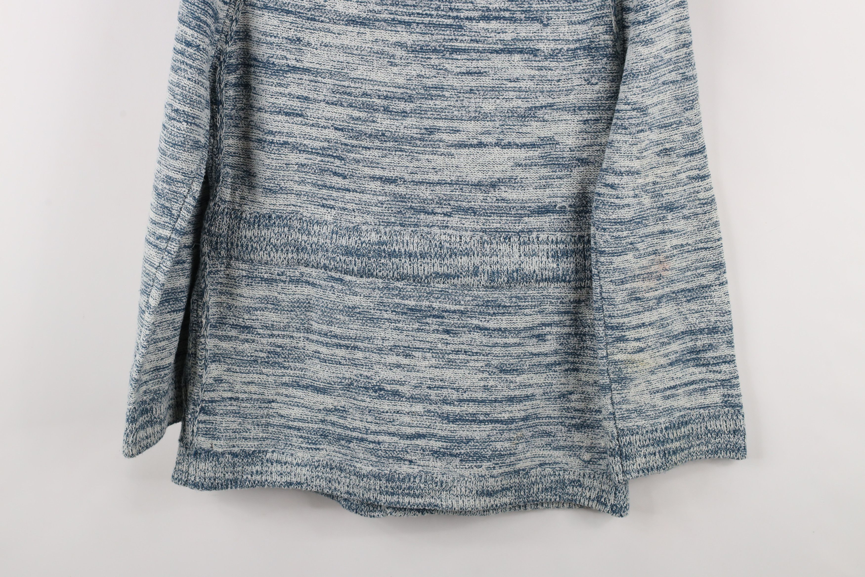 Vintage Vintage 70s Streetwear Knit Collared Cardigan Sweater Blue Size L / US 10 / IT 46 - 9 Thumbnail
