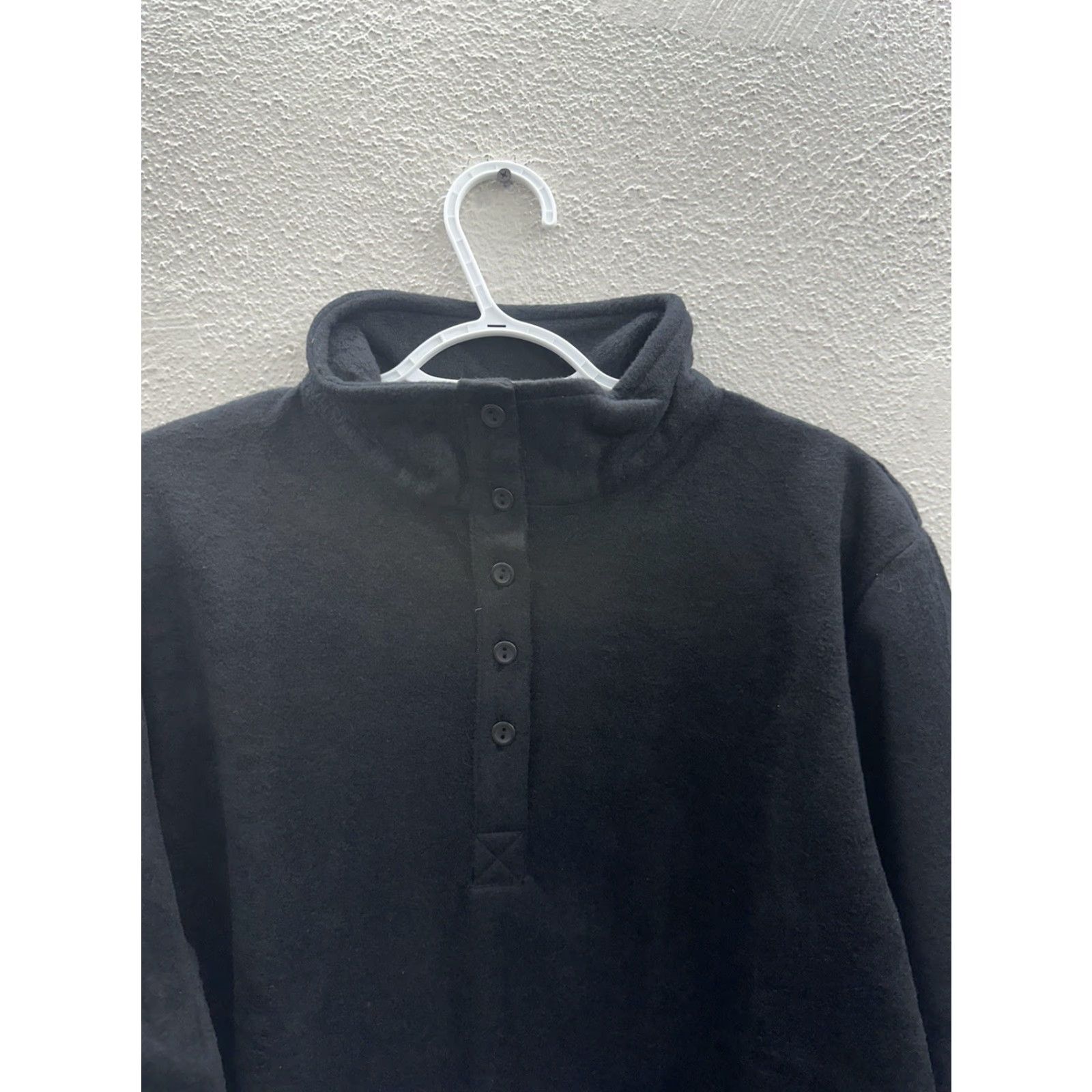 Vintage Anthony Richards Womens Pullover Long Sleeve Henley Fleece Black XL Petite Size T-Shirt Size XL / US 12-14 / IT 48-50 - 3 Thumbnail