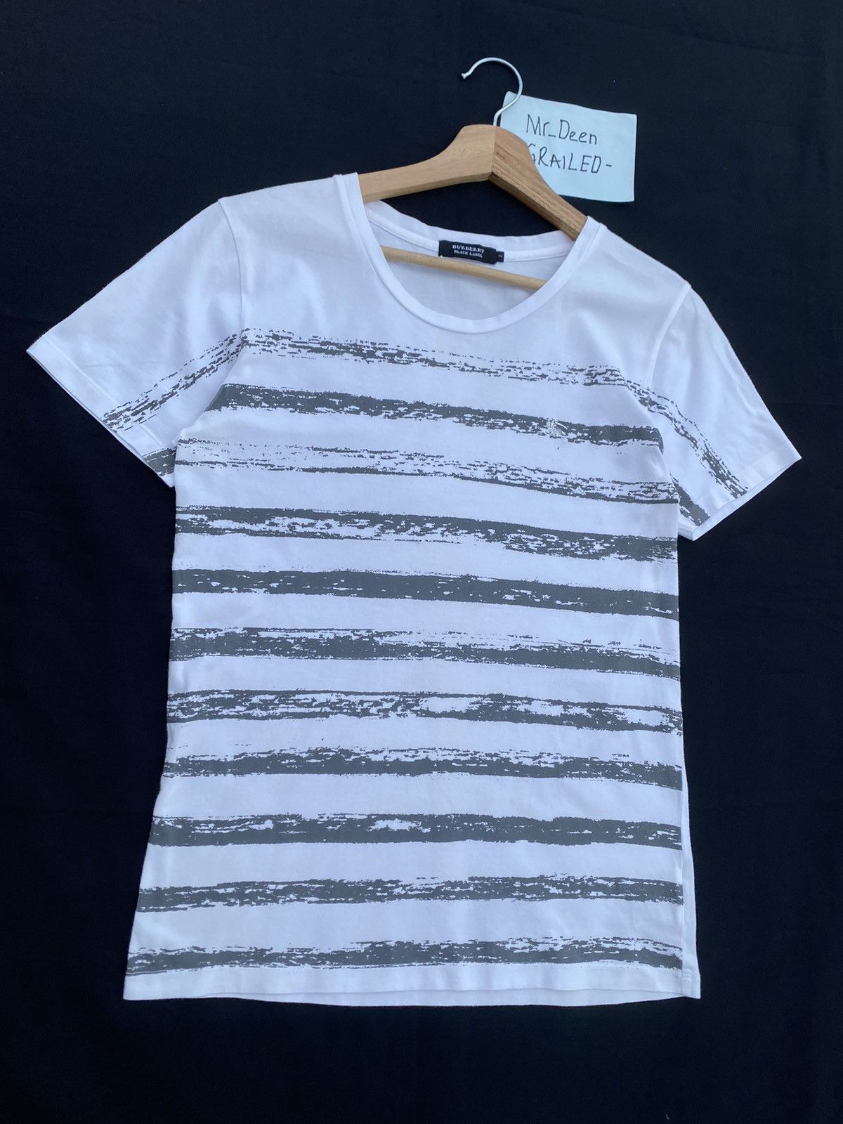Burberry Vintage Burberry Black Label Stripes Tshirt Size US S / EU 44-46 / 1 - 2 Thumbnail