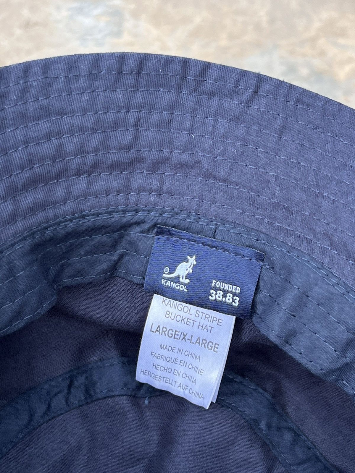 Kangol Vintage Kangol Bucket Hat Blue White Striped Avantgarde Y2K Size 38 - 8 Thumbnail