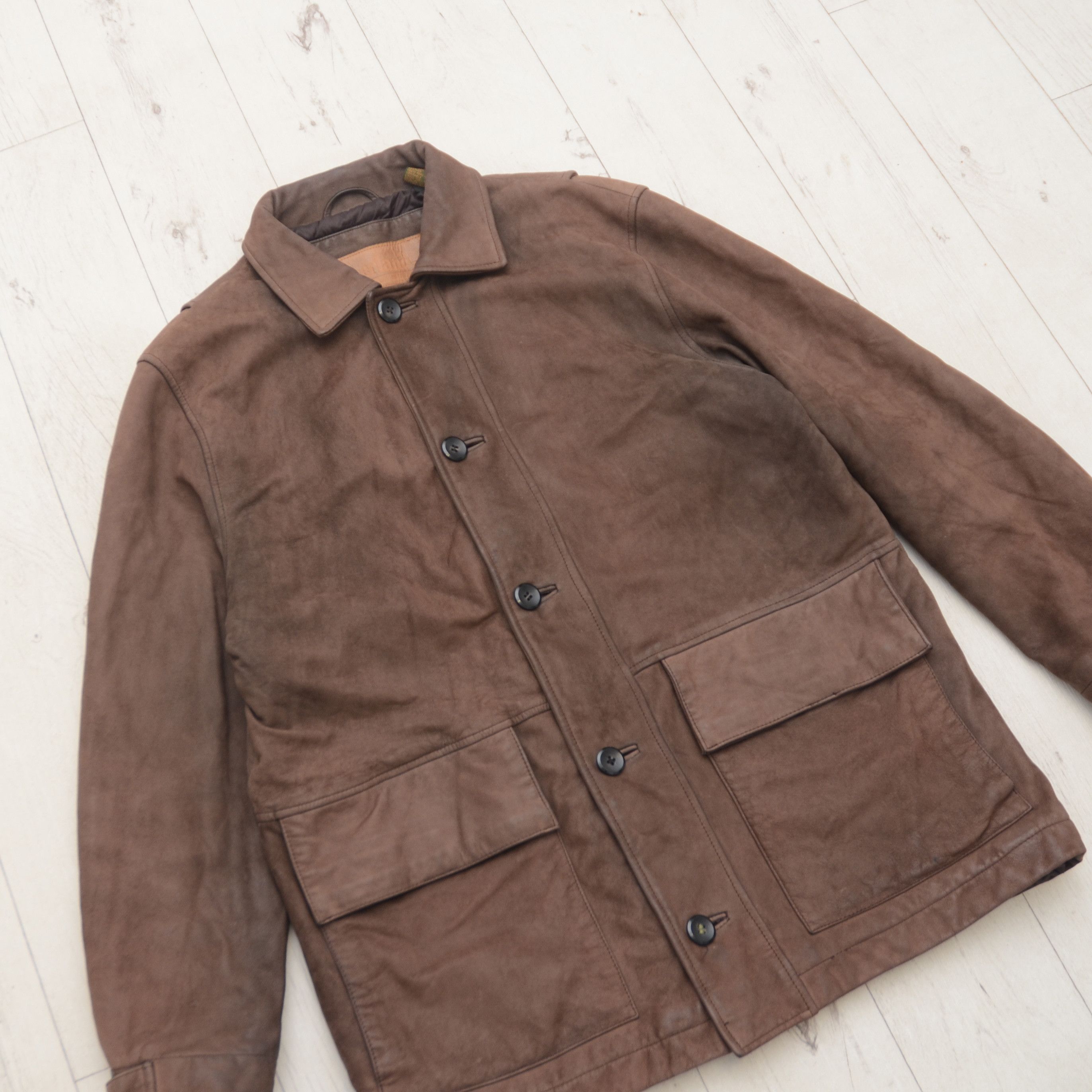 Timberland Vintage Y2K 2001 Timberland Brown Purple Leather Jacket S Size US S / EU 44-46 / 1 - 2 Thumbnail
