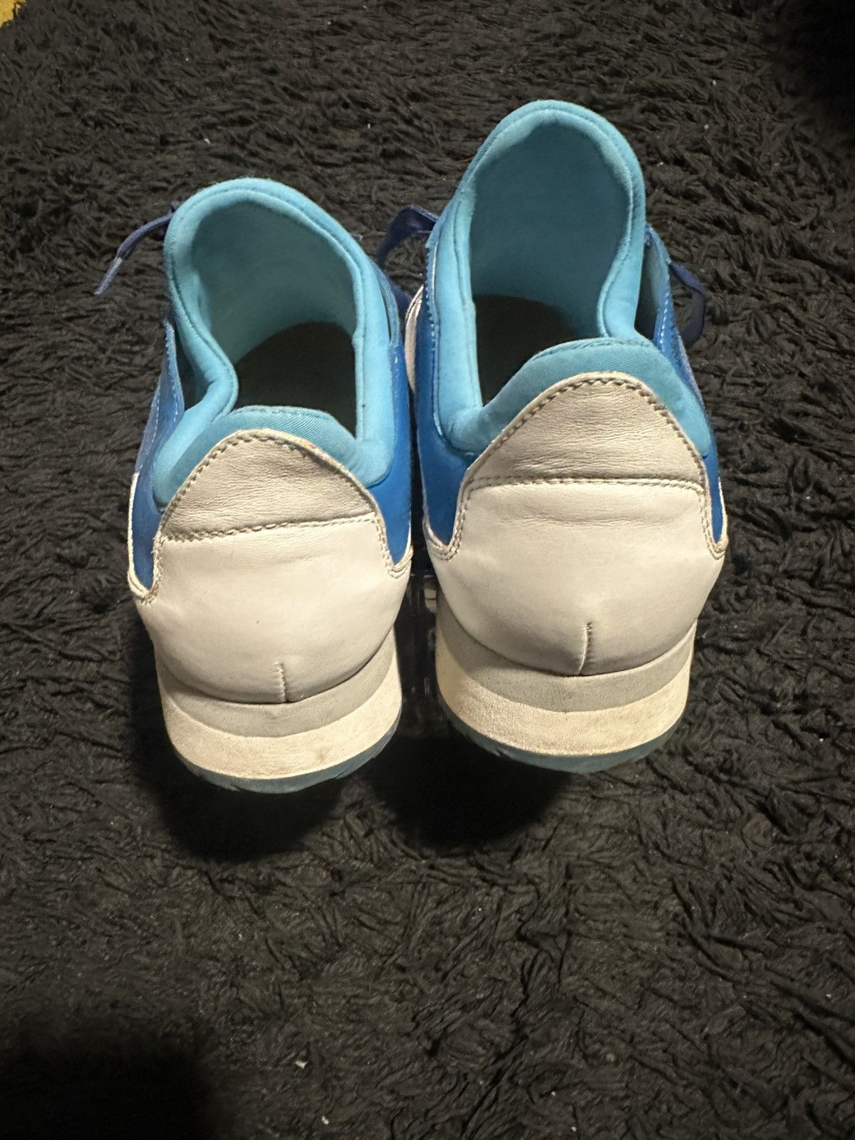 Dolce & Gabbana Dolce & Gabbana CS1424 White/Blue Leather Suede Sneakers (8) Size US 8 / EU 41 - 5 Thumbnail