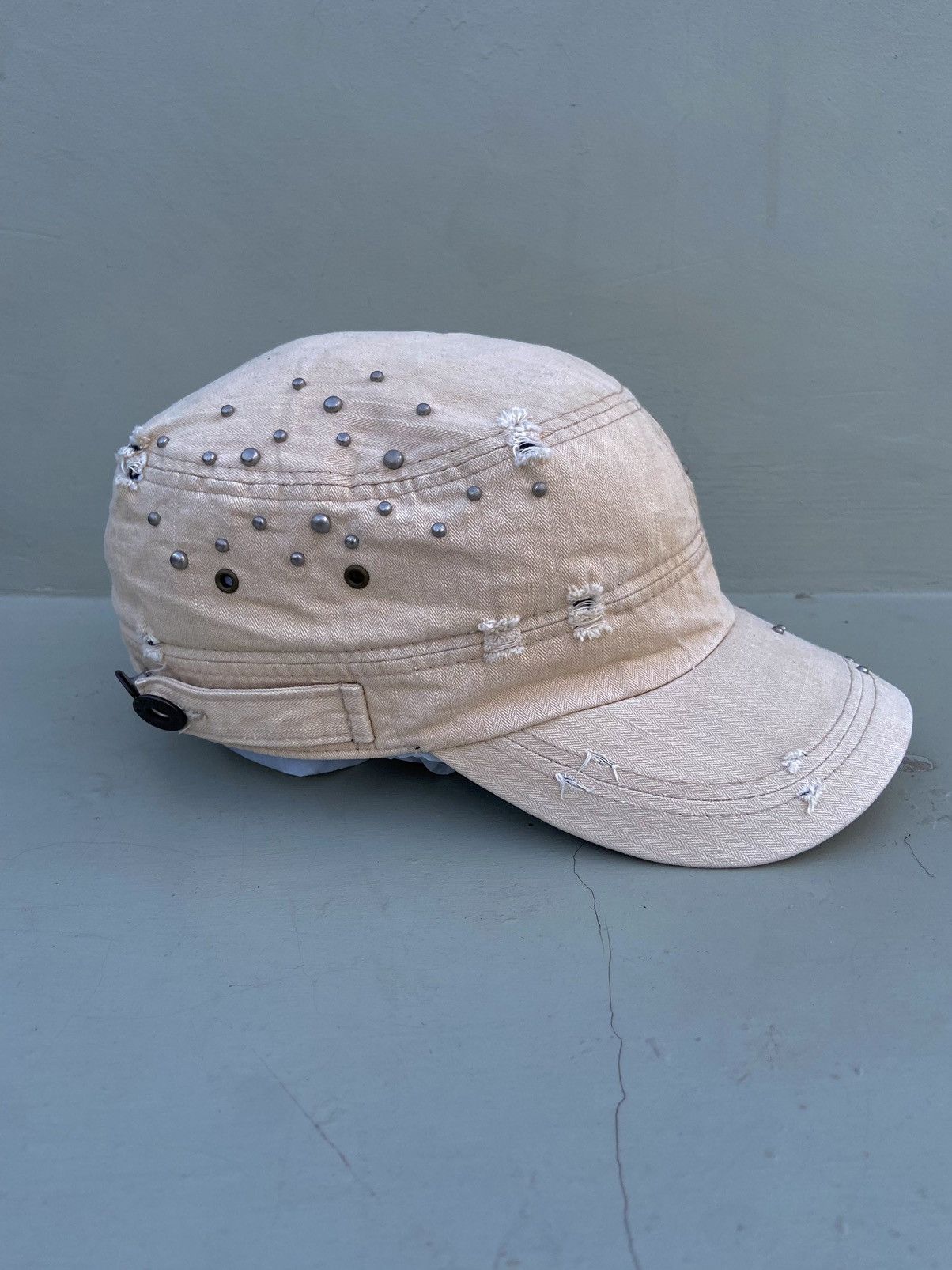 If Six Was Nine 2000s button studded punk patrol hat Size ONE SIZE - 4 Thumbnail
