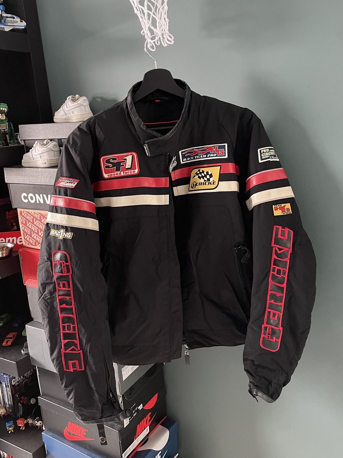 image of Vintage Moto Hein Gericke Jacket Racing Japan Y2K in Black, Men's (Size Small)