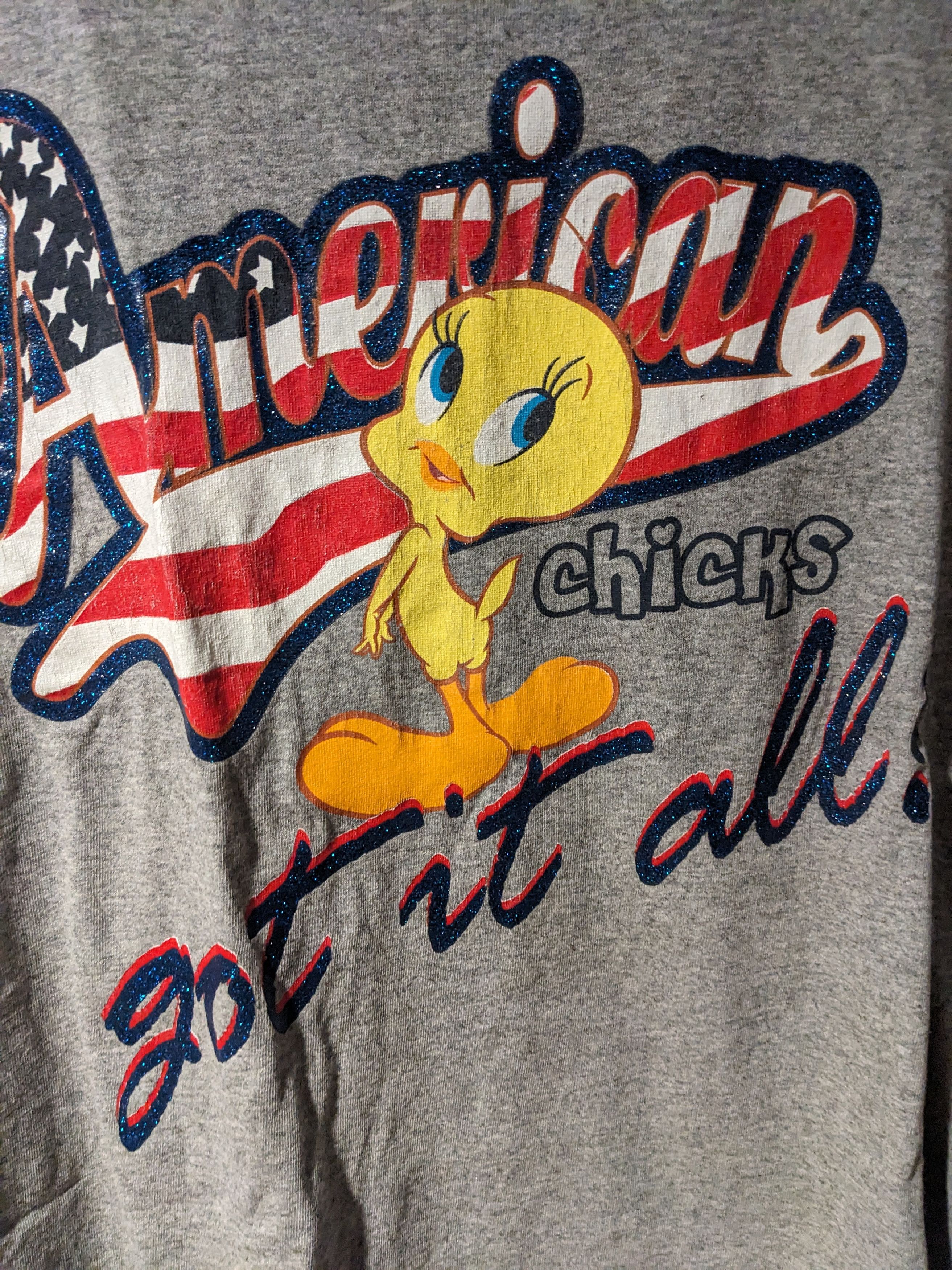 Cartoon Network × Vintage Vintage Y2K Tweety Bird American Chicks Got it All T-Shirt Size US XXL / EU 58 / 5 - 2 Thumbnail