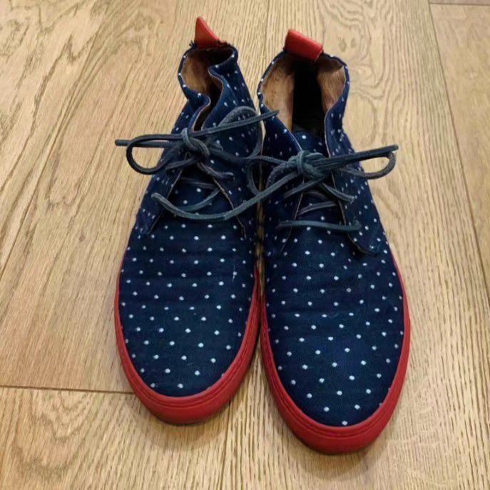 Del Toro × Vintage Size 10 Polka Dot Used Vintage Style Hi Top Chukka Sneakers Size US 10 / EU 43 - 1 Thumbnail