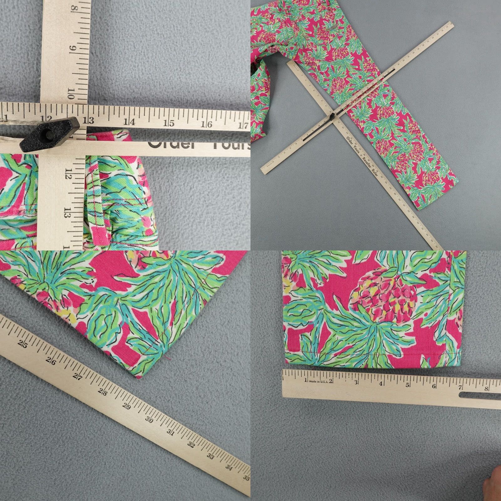 Lilly Pulitzer VINTAGE Lilly Pulitzer Women’s Jeans Size 0 Mid Rise Straight Leg Floral Denim Pink 90s Women's Pants Size 28" / US 6 / IT 42 - 8 Thumbnail