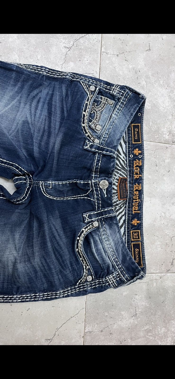 Rock Revival Rock Revival Daray skinny y2k jeans crazy embroidery Size 30" / US 8 / IT 44 - 5 Thumbnail
