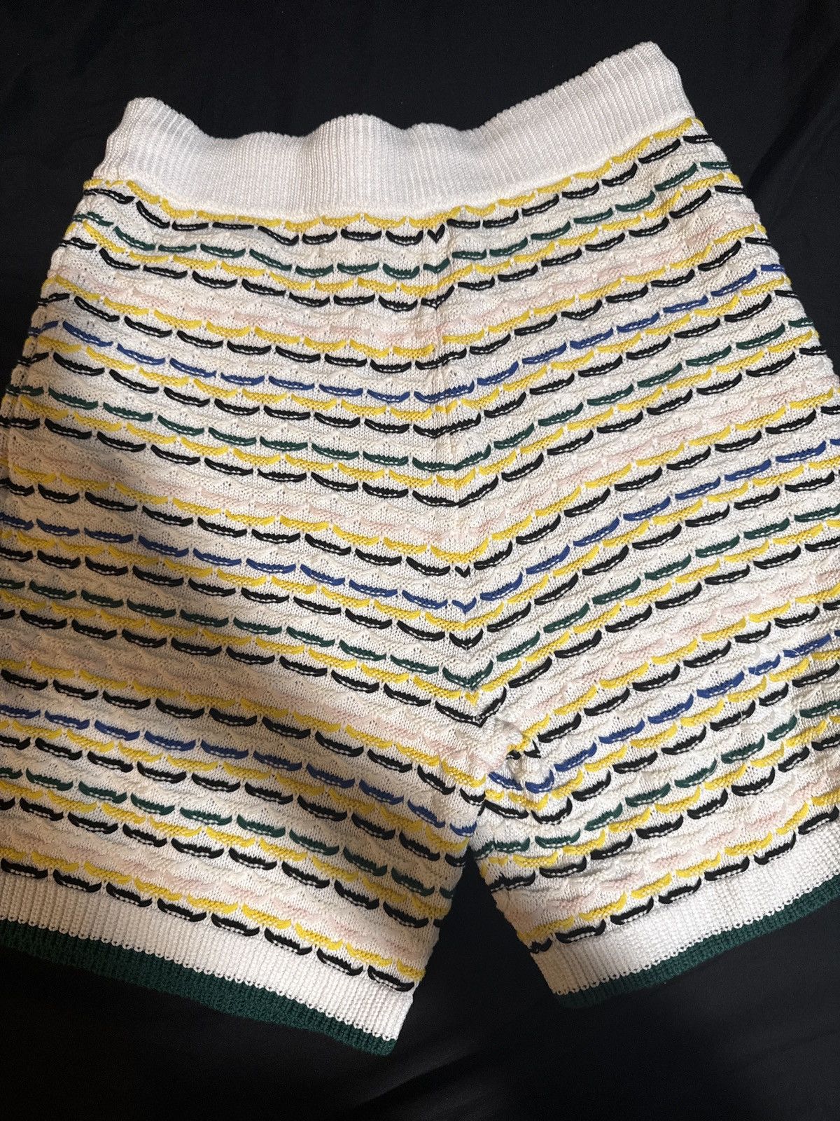 Casablanca $1.2K Tuck Stitch Yellow Stripe Knit Polo & Shorts Size US S / EU 44-46 / 1 - 6 Thumbnail