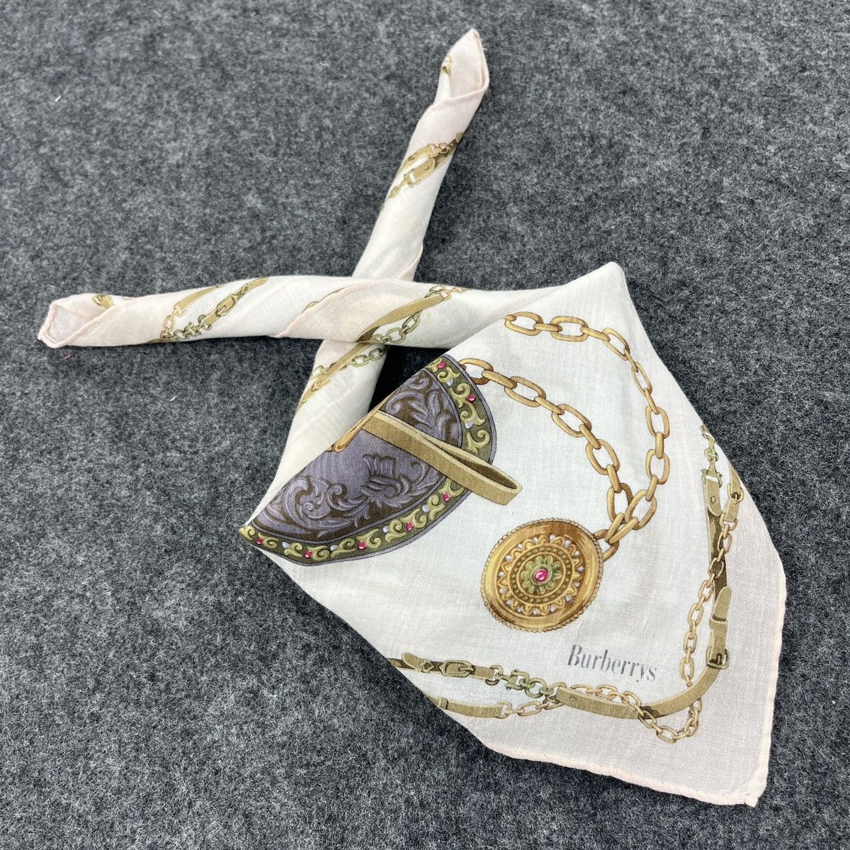 Burberry Vintage Burberrys Handkerchief / Bandana / Neckerchief B253 Size ONE SIZE - 4 Thumbnail