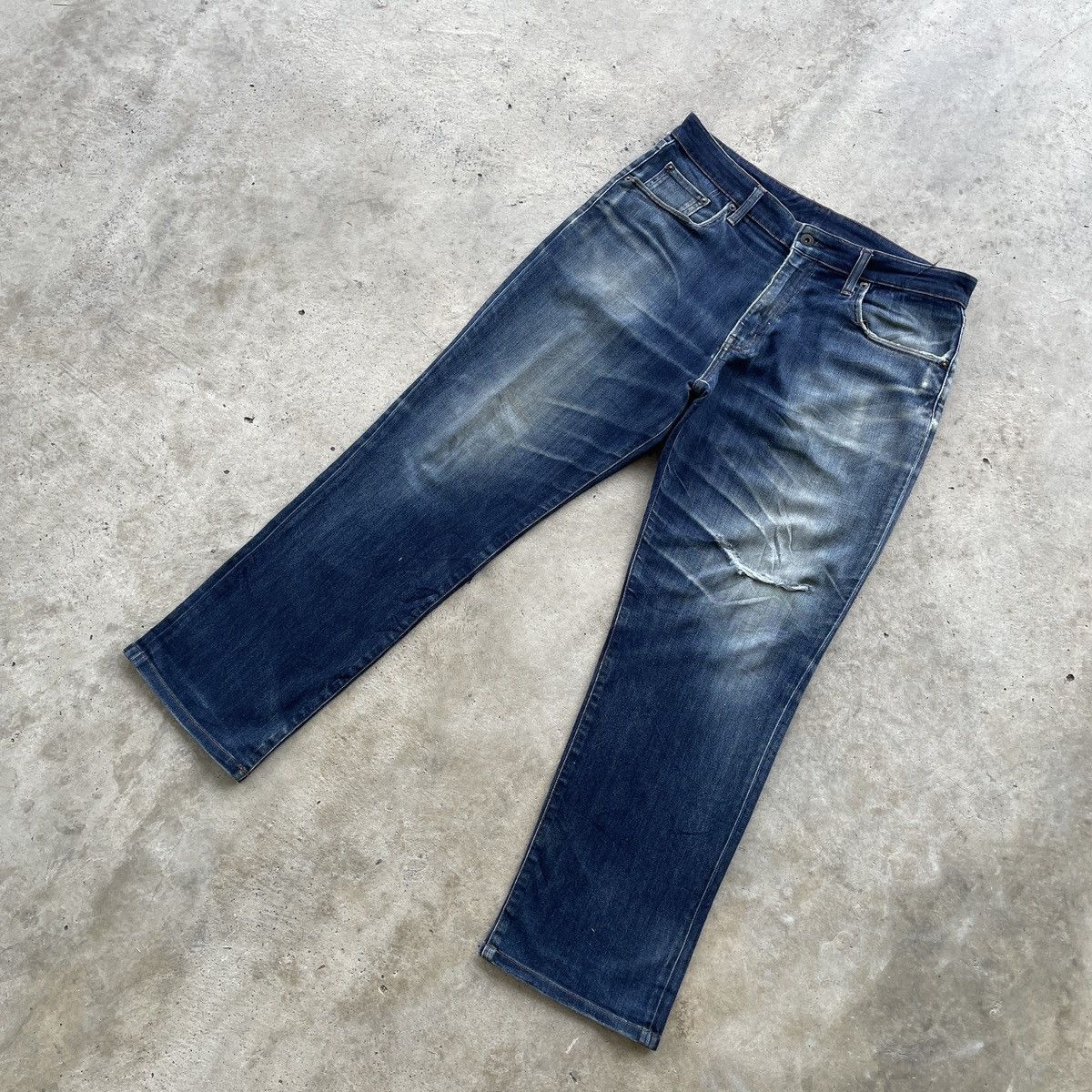 Japanese Brand W34💥 Vintage Japanese Distressed Faded Jeans Denim Pants Size US 34 / EU 50 - 2 Thumbnail