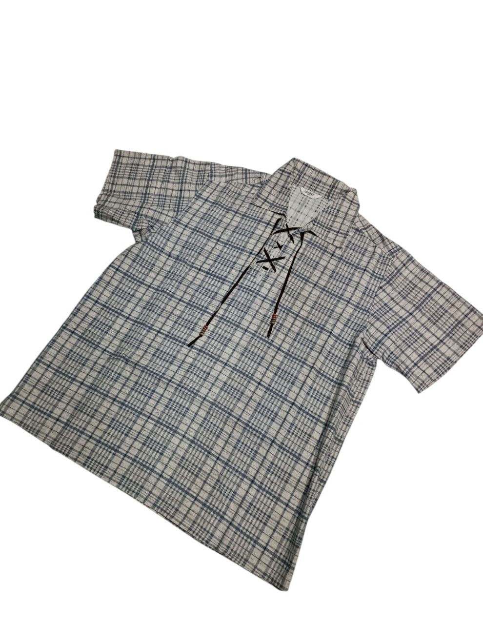 Japanese Brand Short Sleeve Shirt Classic Lace Up Cotton Style Eren Jaeger Size US L / EU 52-54 / 3 - 4 Thumbnail