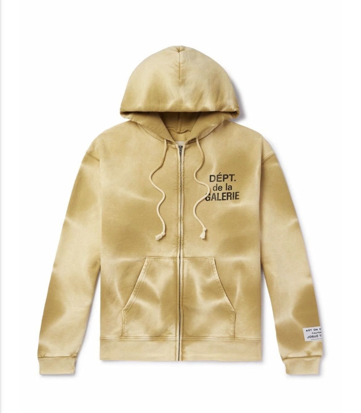 Gallery Dept. GALLERY DEPT. Washed bleached Logo Zip Hoodie Size US S / EU 44-46 / 1 - 1 Thumbnail