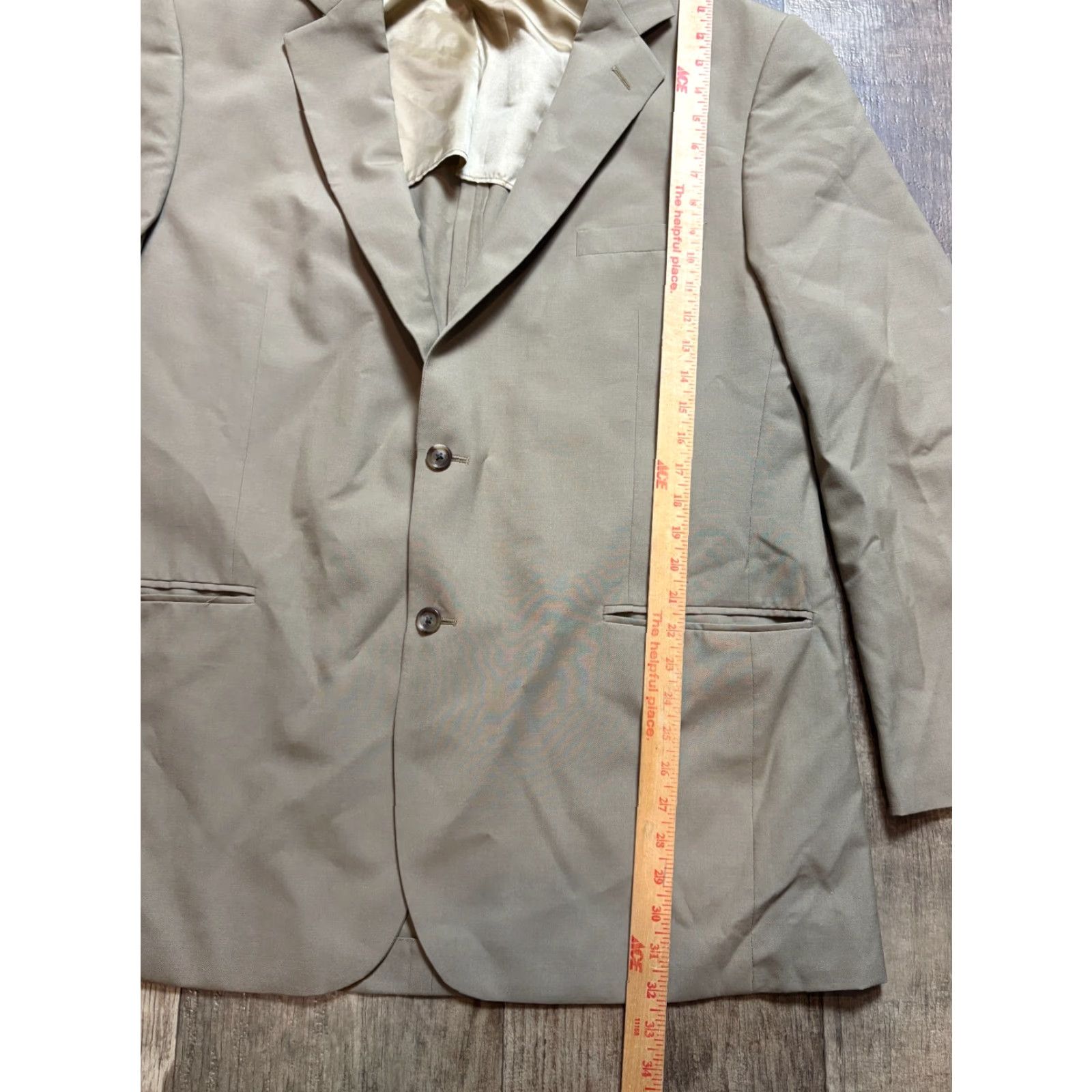 Jos. A. Bank Jos A Bank Blazer Sport Coat Mens 48 L Two Button Jacket Wool Blend Suit Blazer, Beige, Wool, 48 L, Regular, Big & Tall, Men Size 48R - 2 Thumbnail