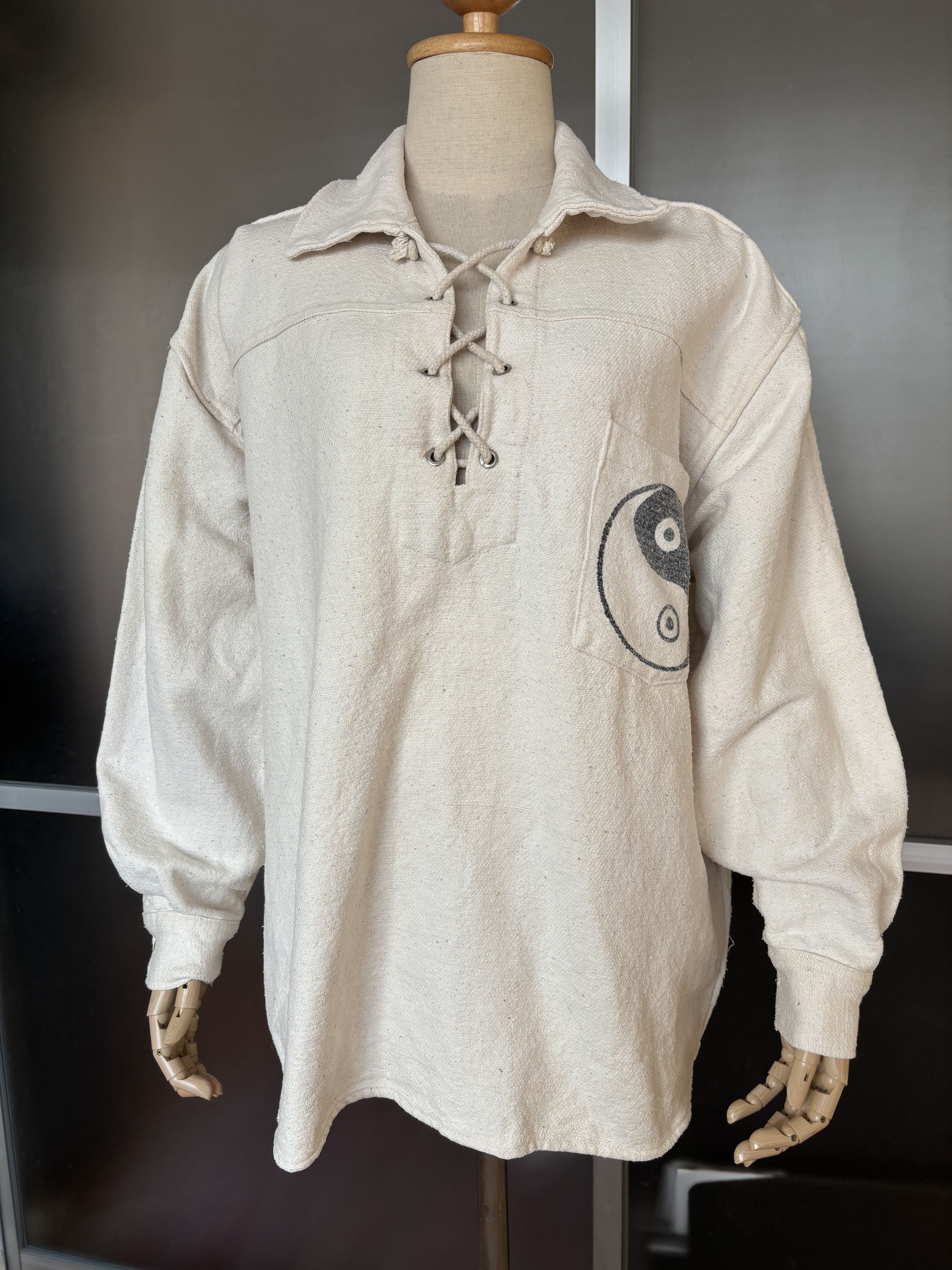 Handmade Yin-yang Cotton Shirt Size US M / EU 48-50 / 2 - 4 Thumbnail