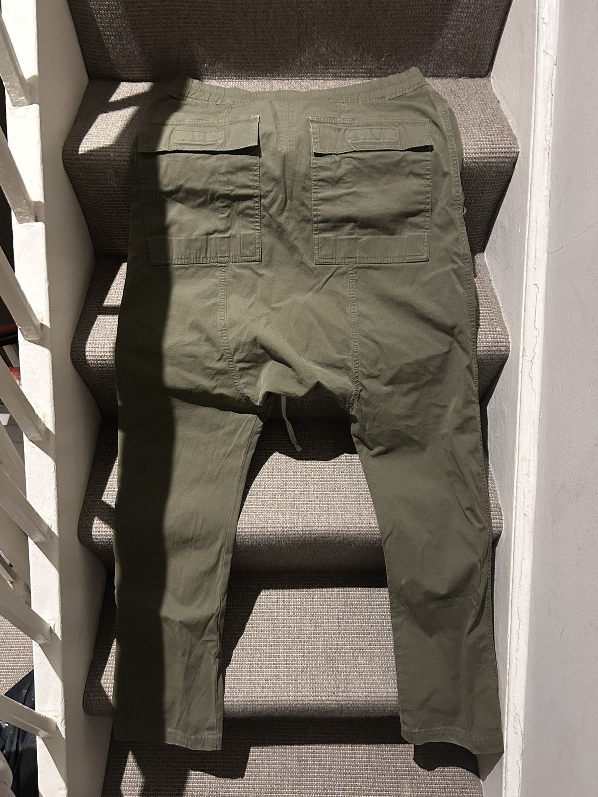 Rick Owens Drkshdw Rick Owens Army Green Cargo Pants Size US 32 / EU 48 - 6 Thumbnail