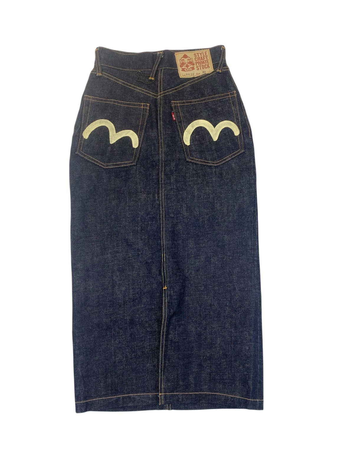 Evisu Evis Denim Skirt Size 36" / US 14 / IT 50 - 2 Thumbnail
