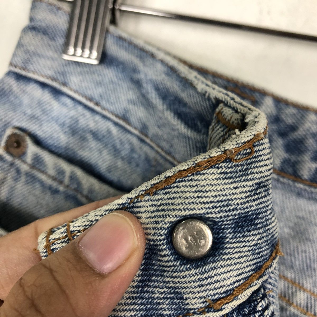 Levi's 🔥90’s Vintage Mini Skirt Levi’s Denim Size 24" / US 00 / IT 34 - 11 Thumbnail