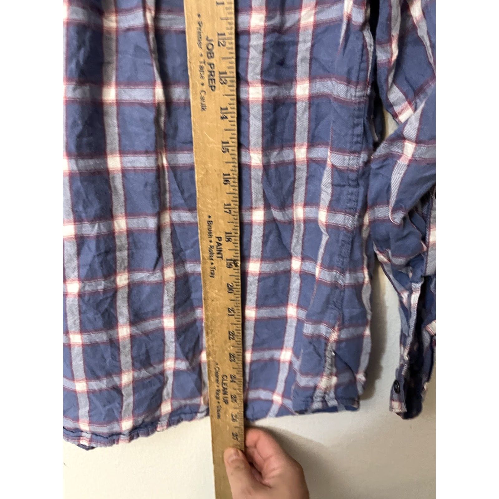 Vintage Columbia Button-Up Shirt Womens Medium Plaid Blue 100% Cotton Lightweight Casual Workwear Pockets Size M / US 6-8 / IT 42-44 - 4 Thumbnail