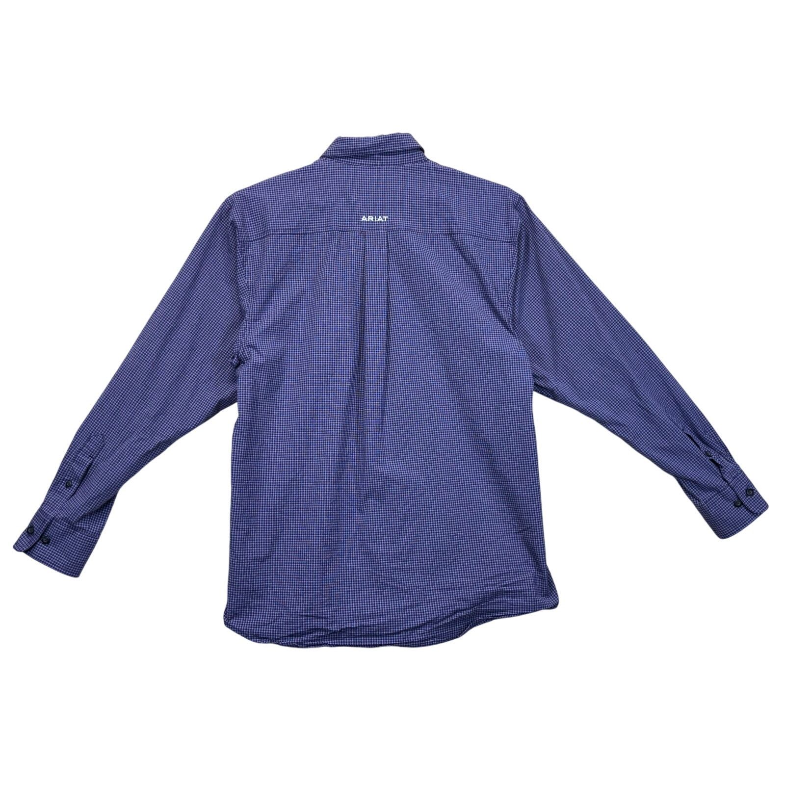 Ariat Ariat Pro Series Shirt Men's Small Blue Purple Plaid Stretch Size US S / EU 44-46 / 1 - 4 Thumbnail