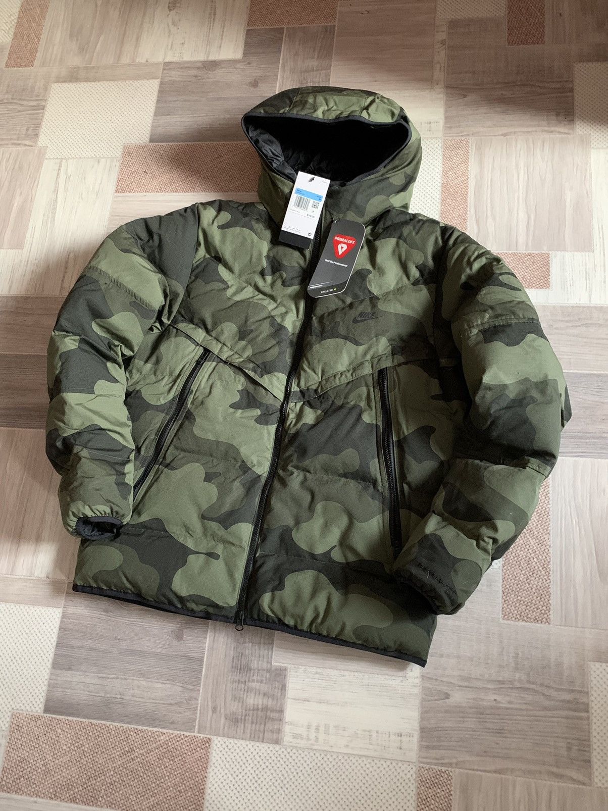 Nike camo bubble online jacket