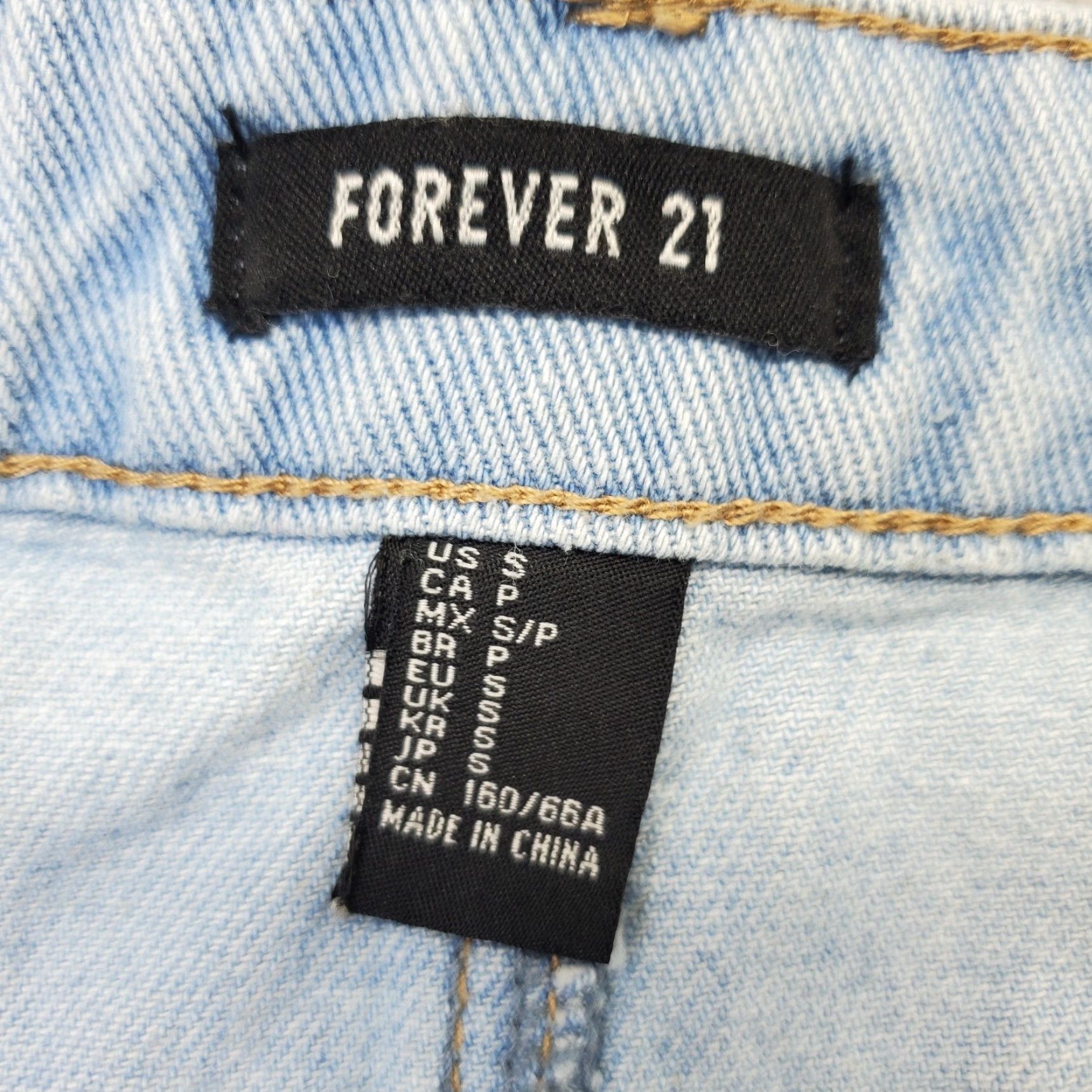 Forever 21 FOREVER 21 Womens Mini Skirt Jeans Blue Denim Stretch Light Wash 5-Pockets Size S Size 28" / US 6 / IT 42 - 5 Thumbnail