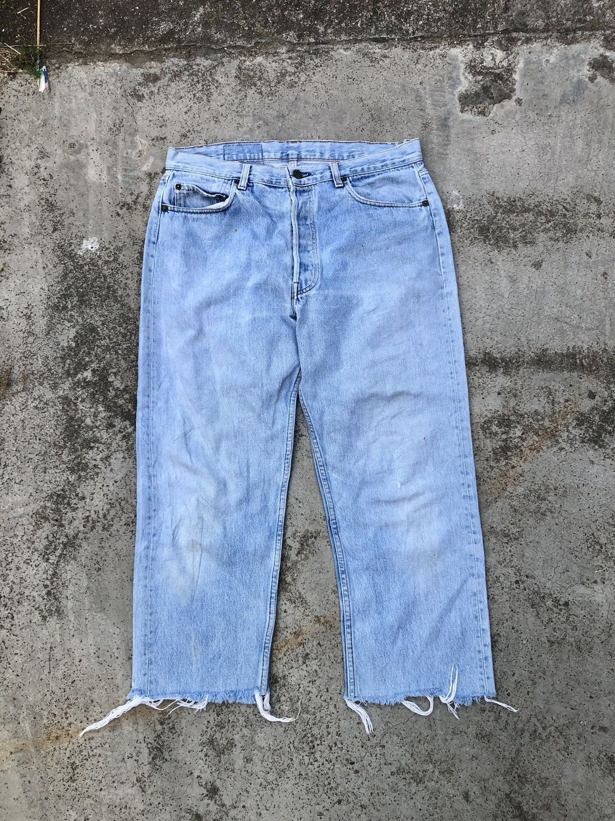 Levi's × Vintage VTGE LEVIS 501 CROPPED DENIM Size US 34 / EU 50 - 1 Thumbnail