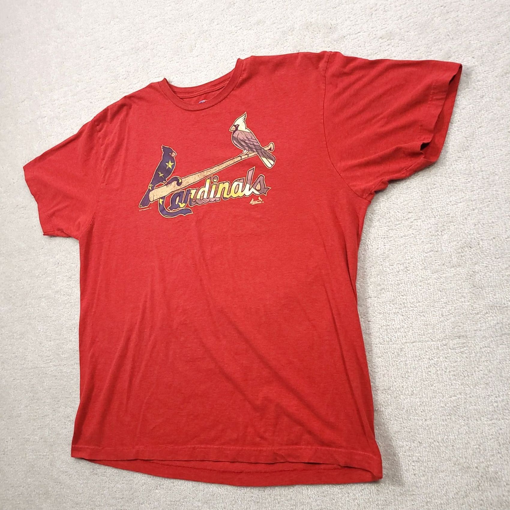 MLB MLB St Louis Cardinals T Shirt Mens 2XL Short Sleeve American Flag Red Size US XXL / EU 58 / 5 - 2 Thumbnail