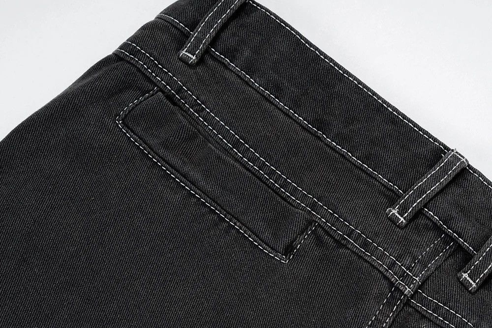 Jean × Vintage Y2k Washed Gradient Hombre Loose Flared Jeans Trousers Size US 30 / EU 46 - 13 Thumbnail