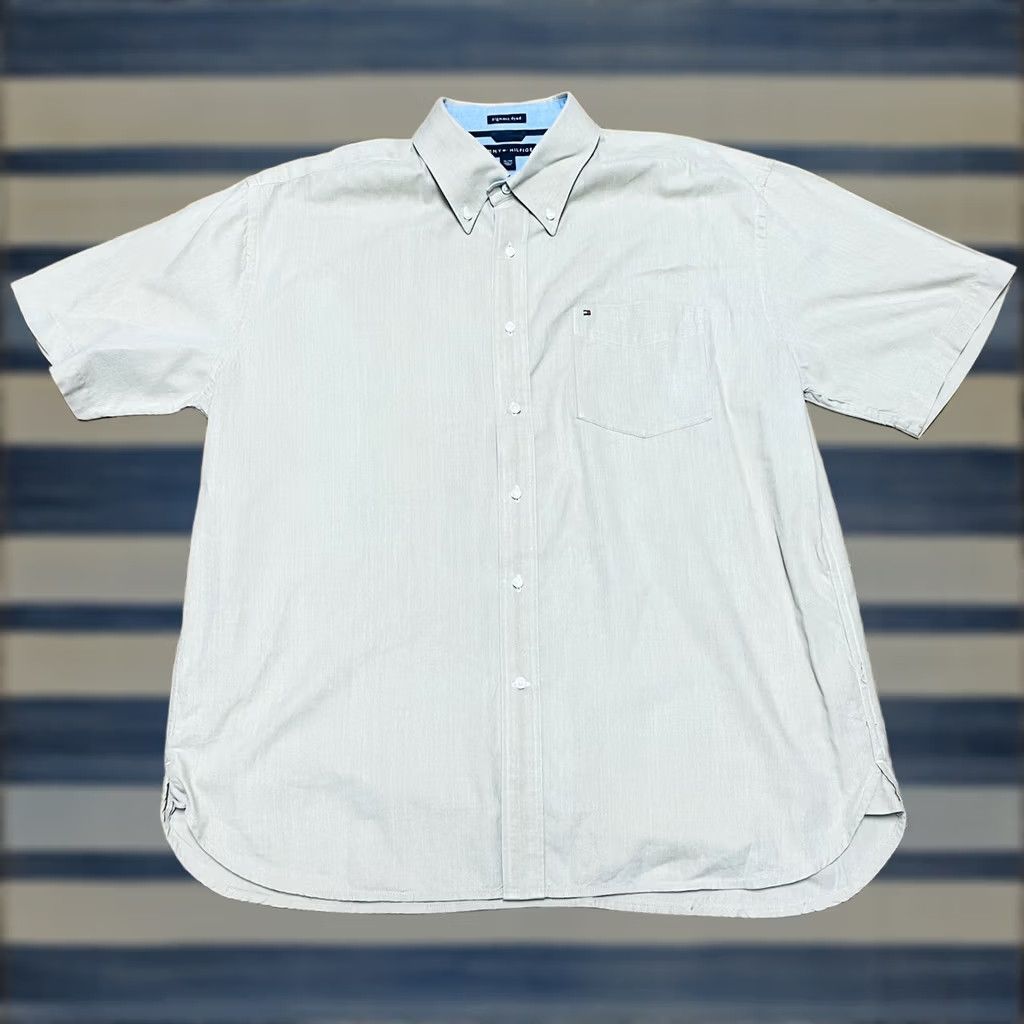 Tommy Hilfiger VINTAGE Tommy Hilfiger Shirt Short Sleeve XL Brown Button-Down Men’s Size US XL / EU 56 / 4 - 1 Thumbnail