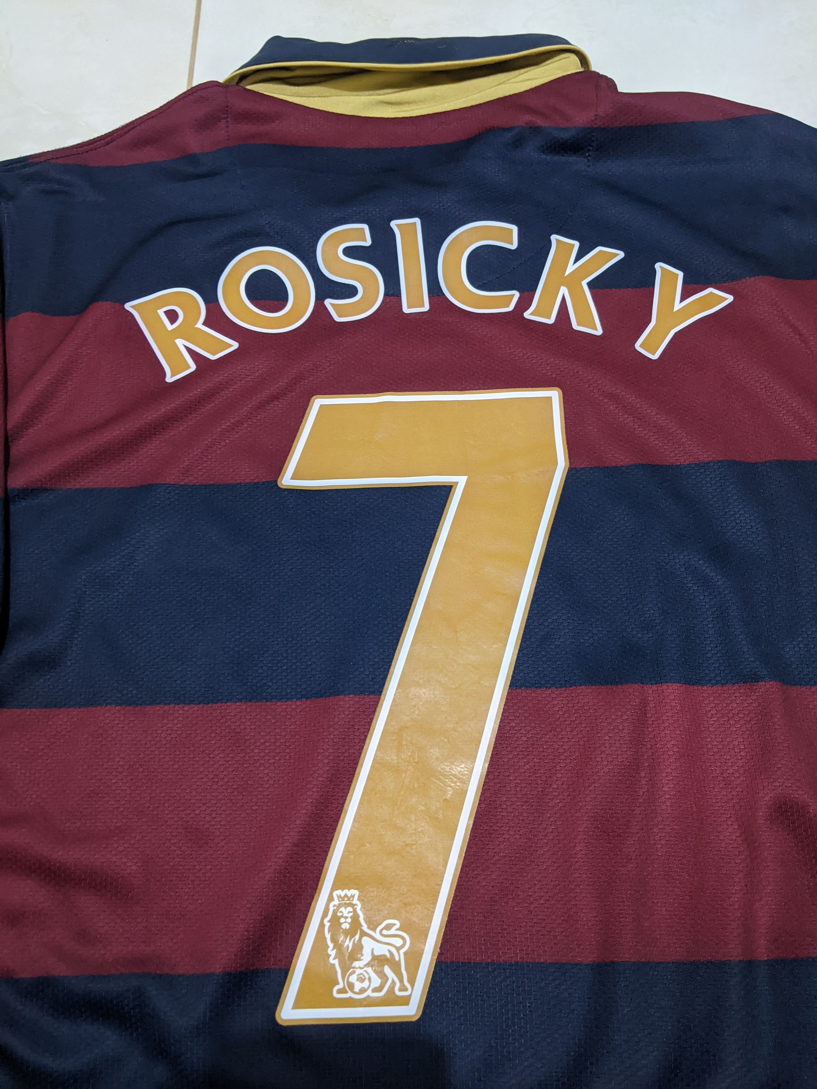 Vintage Arsenal 2007-08 third Rosicky Jersey football shirt Size US M / EU 48-50 / 2 - 3 Thumbnail