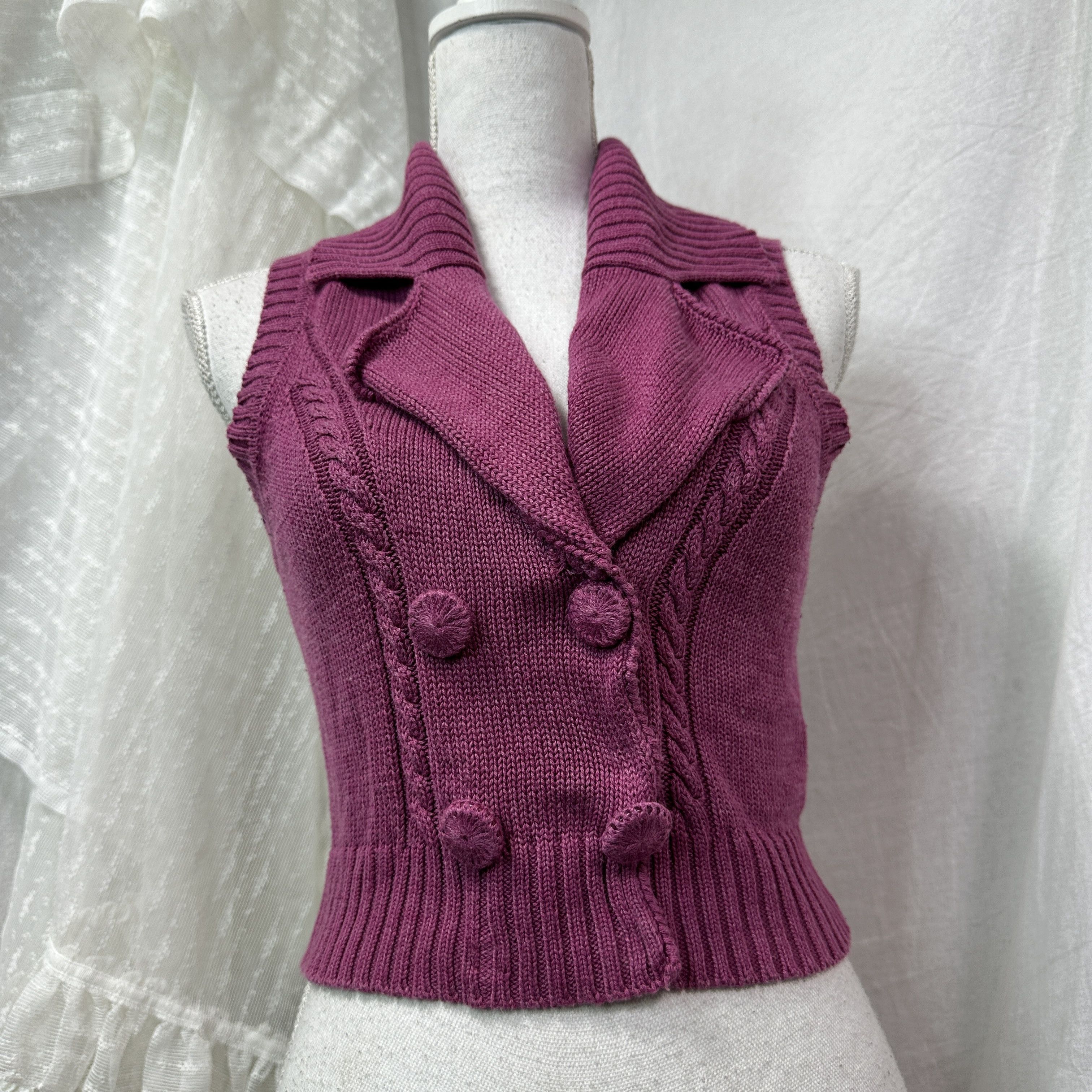 Vintage Vintage Avant Garde Buttonned Streetwear Vest Y2K Size S / US 4 / IT 40 - 4 Thumbnail